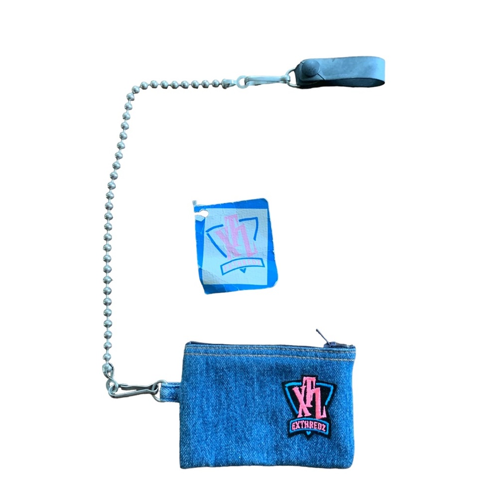 Vintage Exthredz Denim Chain Wallet Made in Canada Y2K 00s